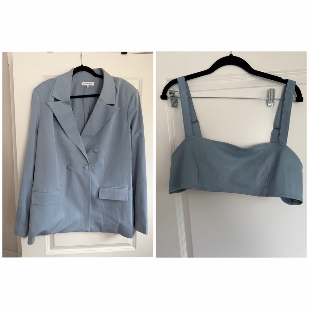 WeWoreWhat Pale Blue Blazer Set